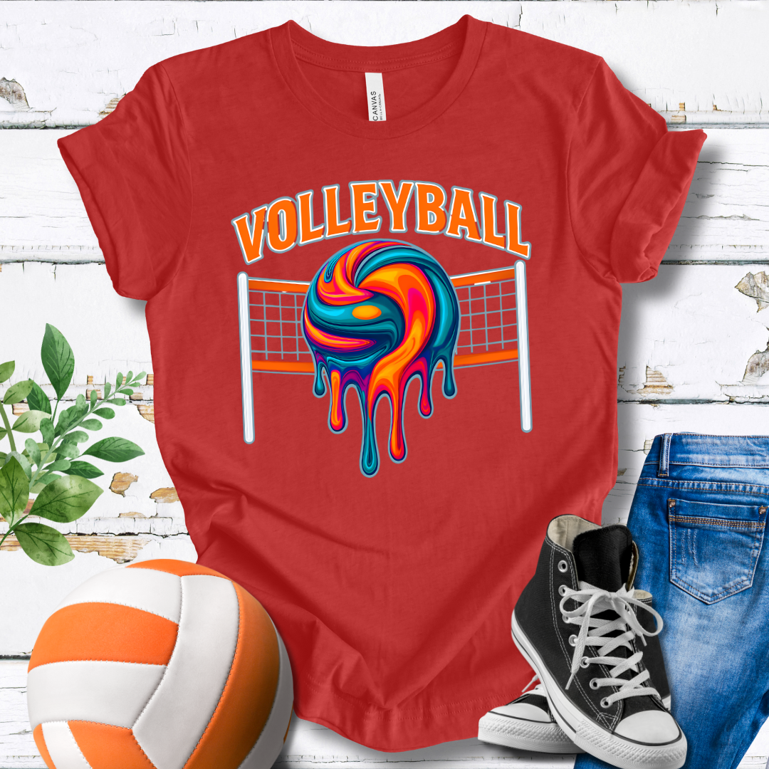 Volleyball Drip Retro T-shirt