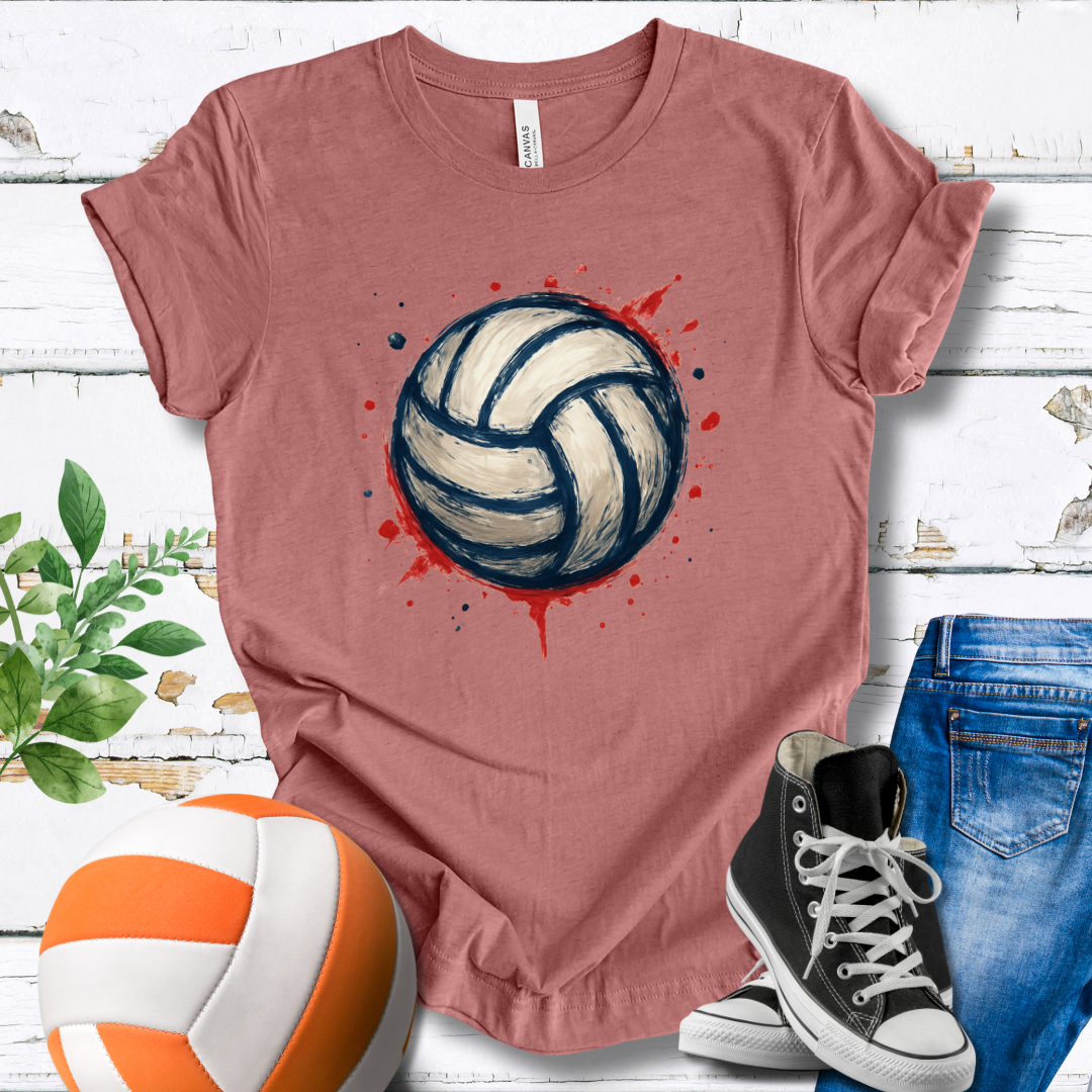 Red White And Blue Volleyball T-shirt