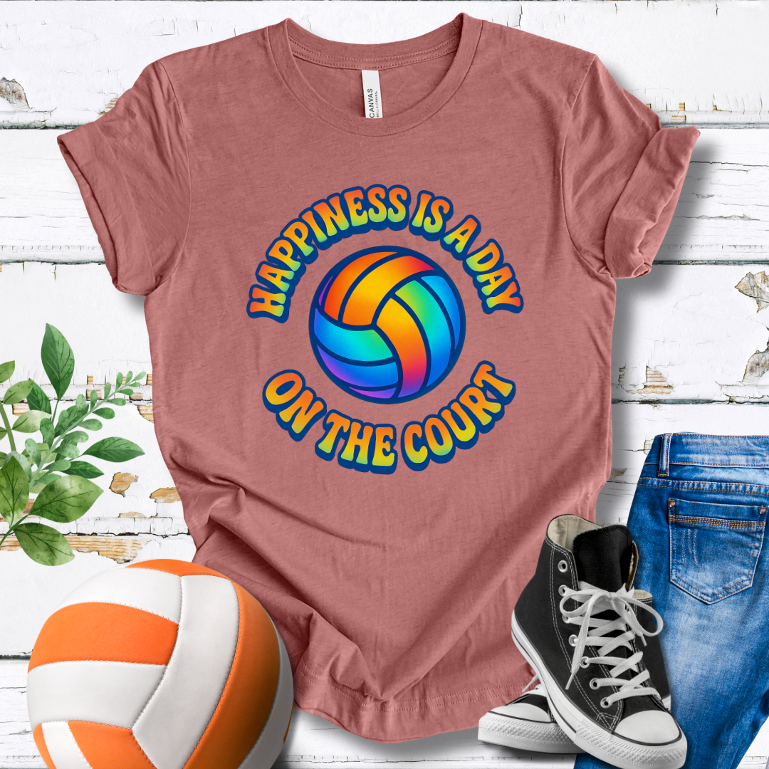 Happiness Is A Day On The Court T-shirt
