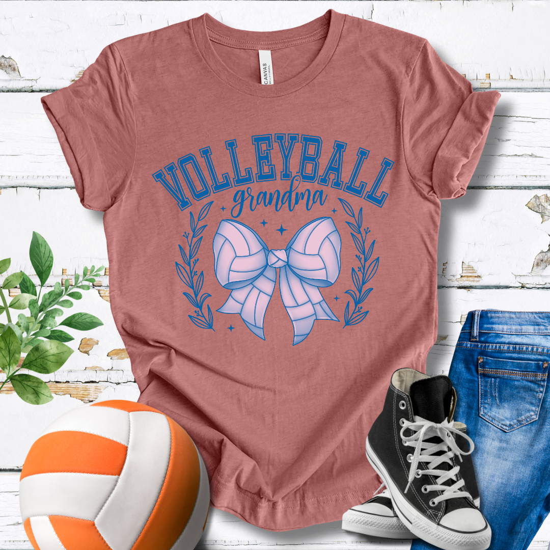 Volleyball Grandma Bow T-shirt