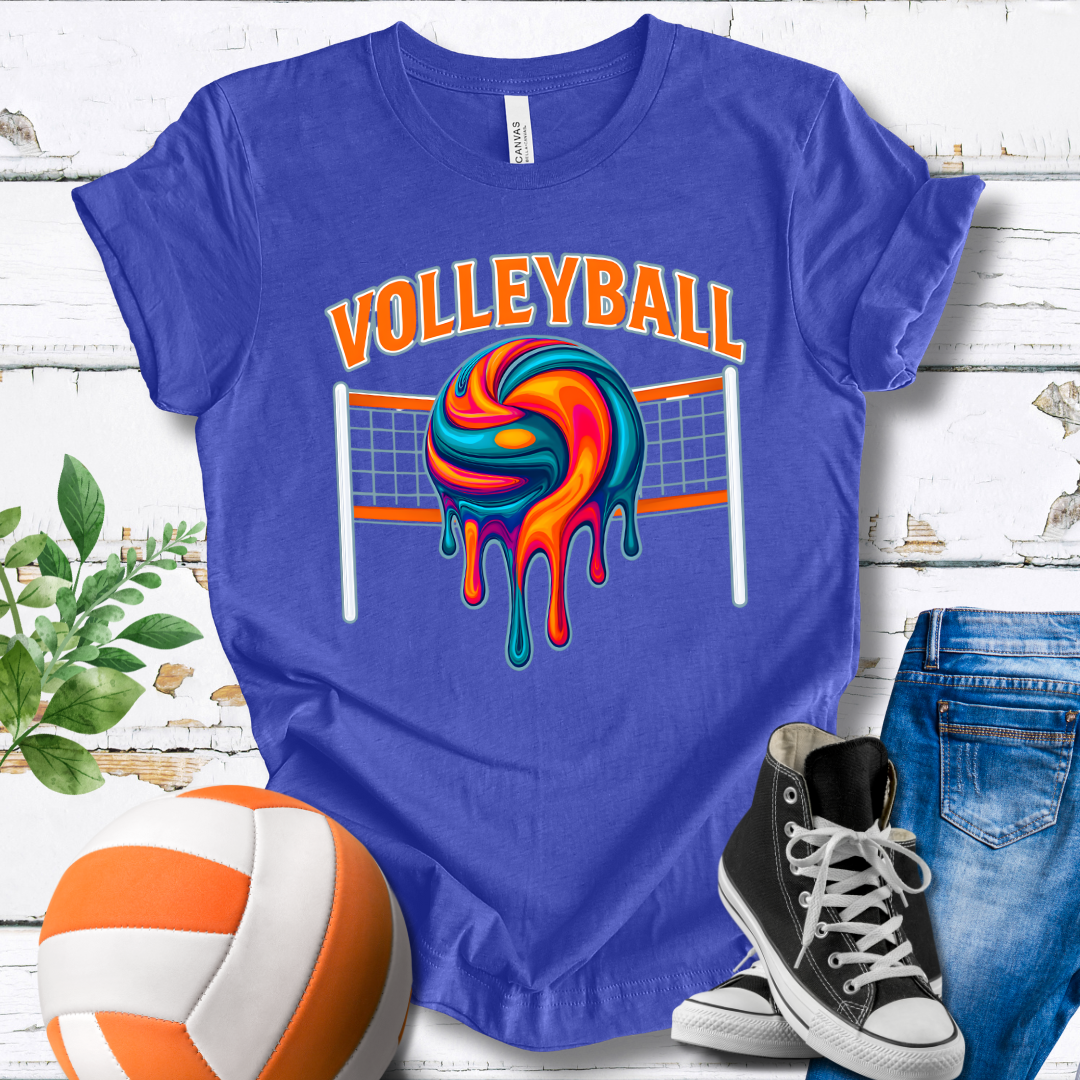 Volleyball Drip Retro T-shirt
