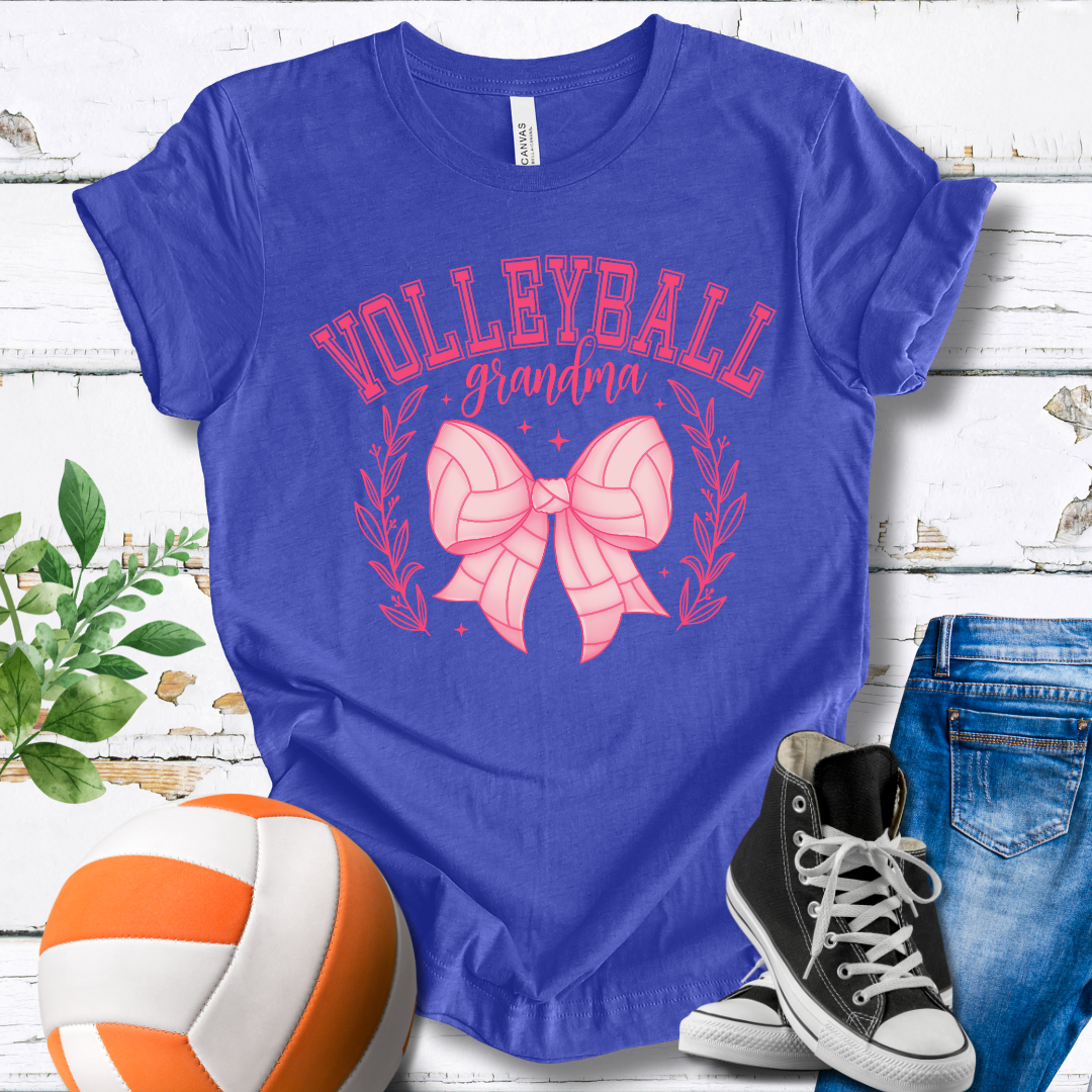 Volleyball Grandma Bow T-shirt