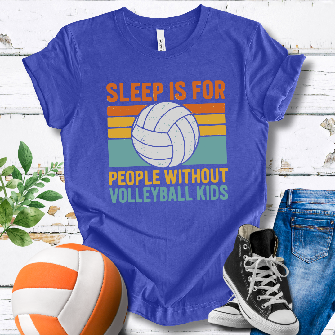 Sleep Is For People Without Volleyball Kids Retro T-shirt
