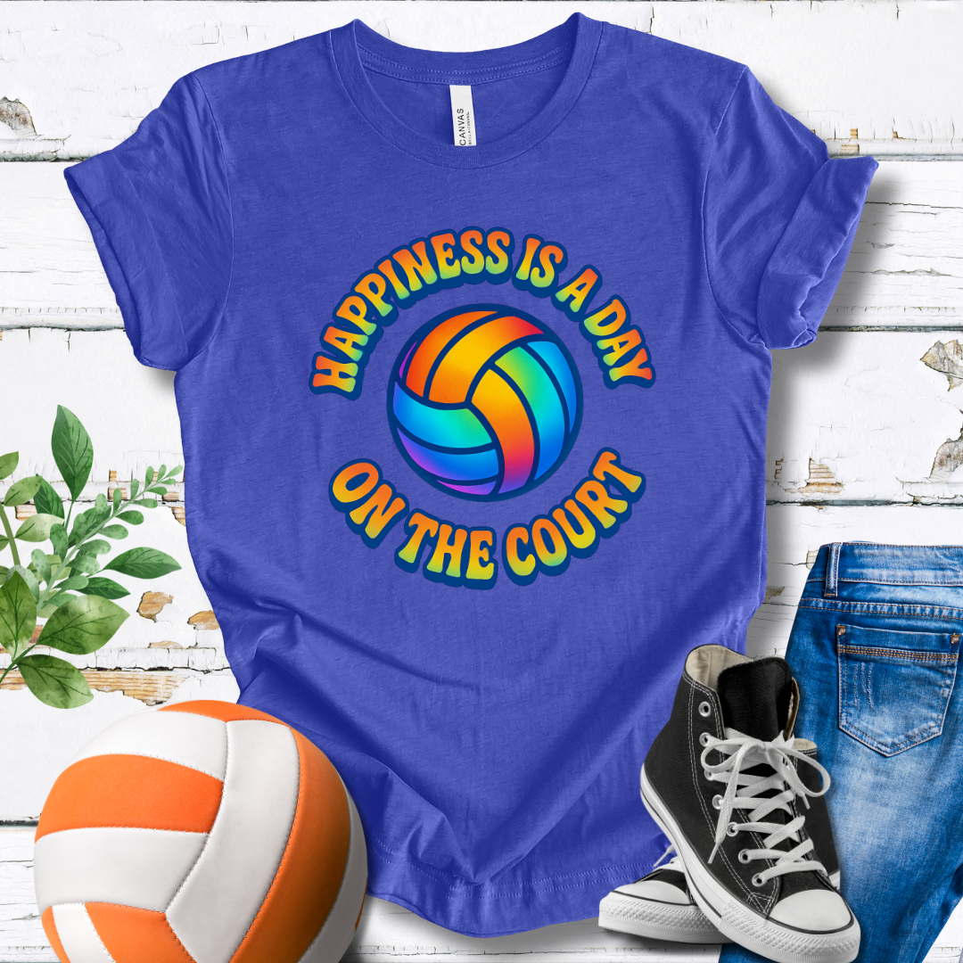 Happiness Is A Day On The Court T-shirt