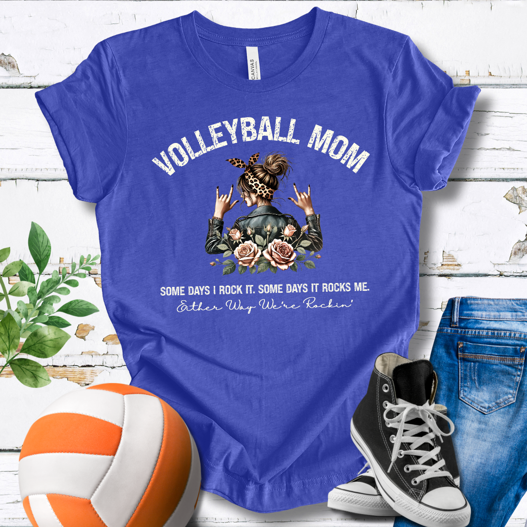 Rockin' Volleyball Mom T-shirt
