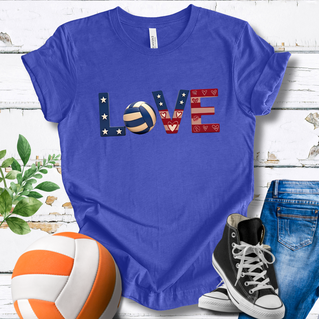 LOVE Red White And Blue T-shirt