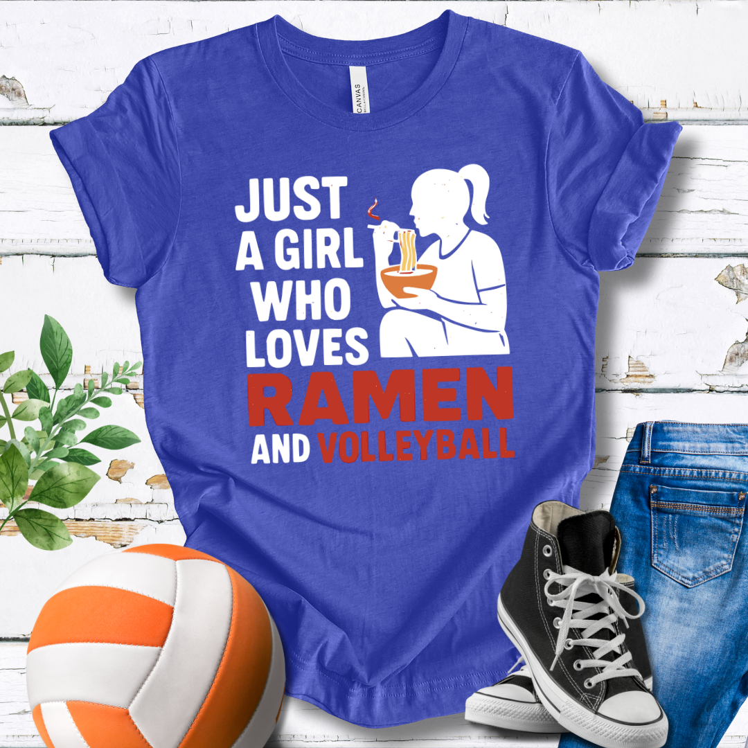 Just A Girl Who Loves Ramen And Volleyball T-shirt