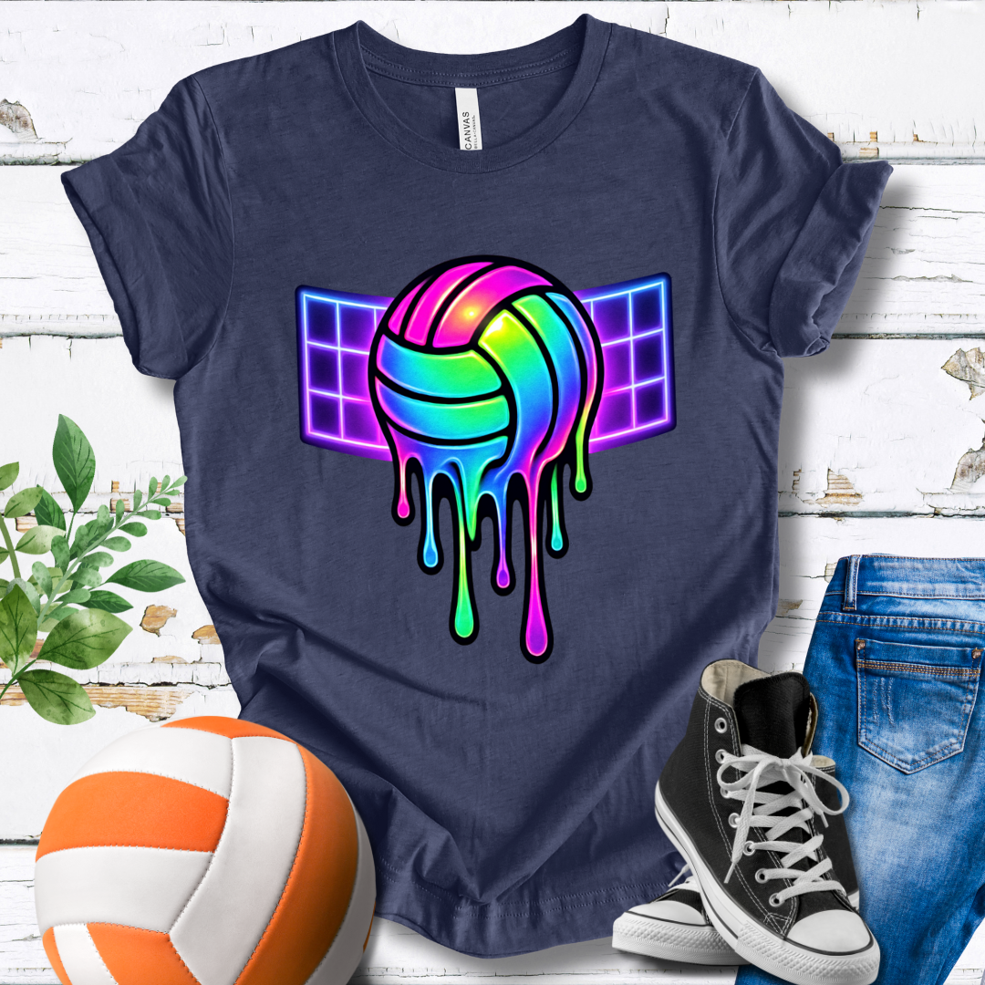 Volleyball Drip Neon T-shirt