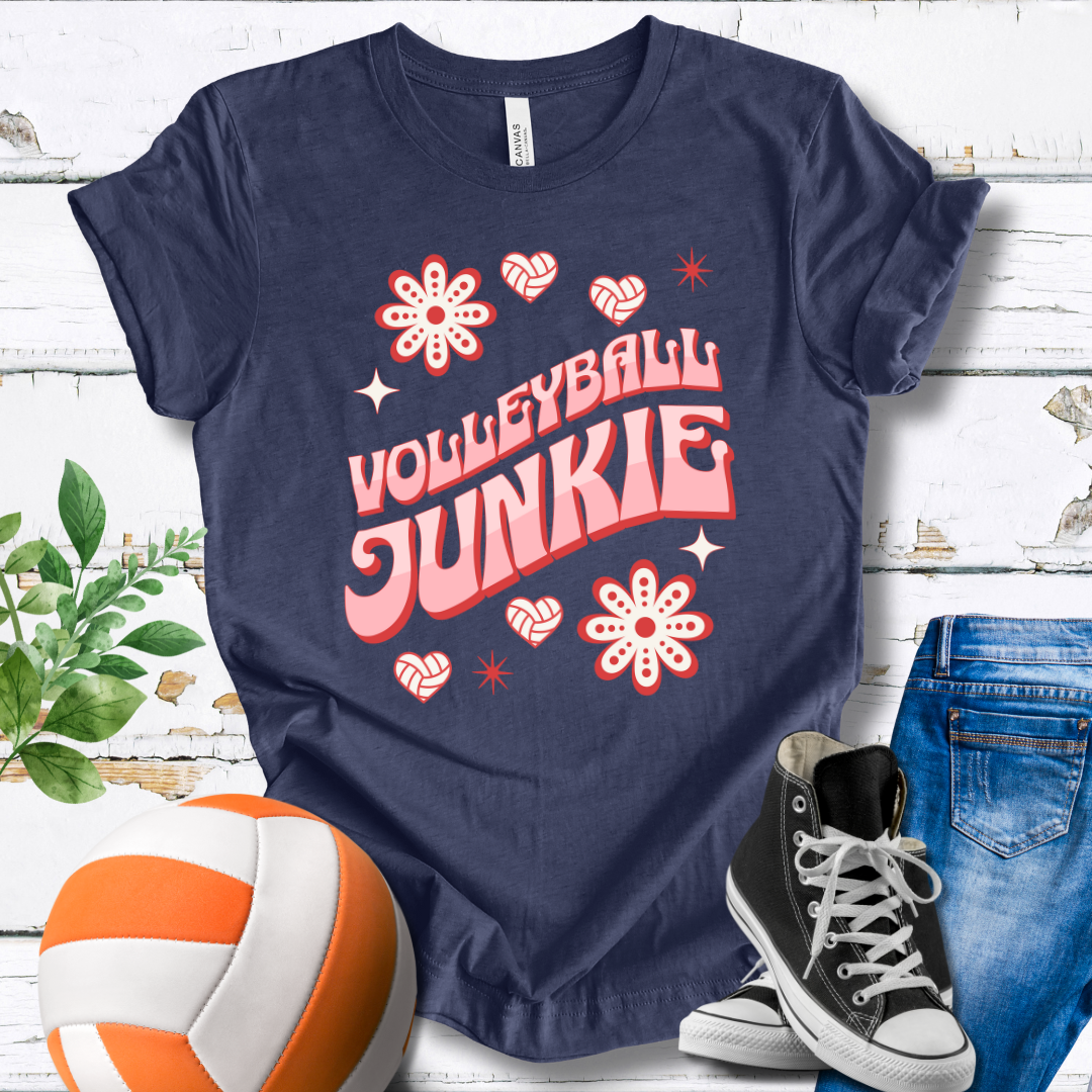 Volleyball Junkie T-shirt