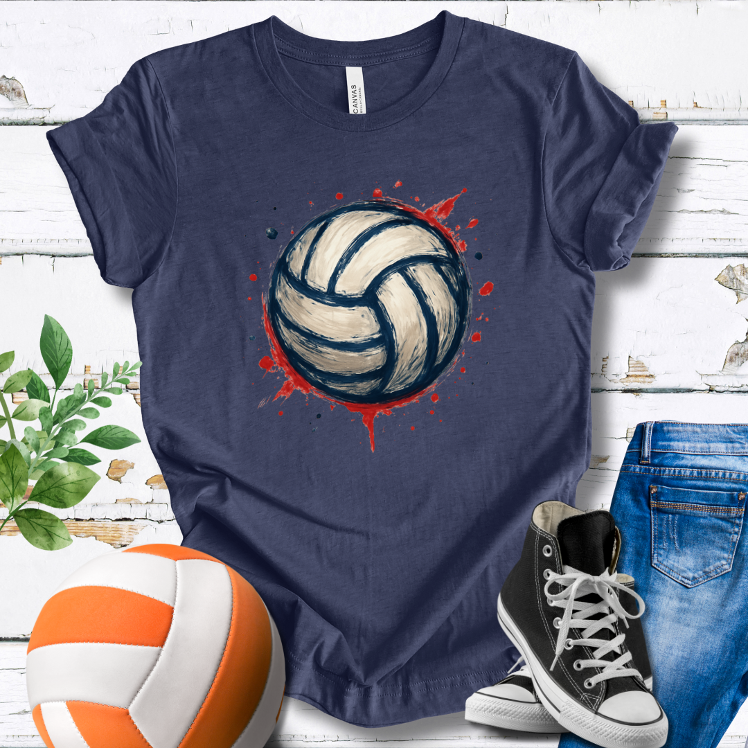 Red White And Blue Volleyball T-shirt