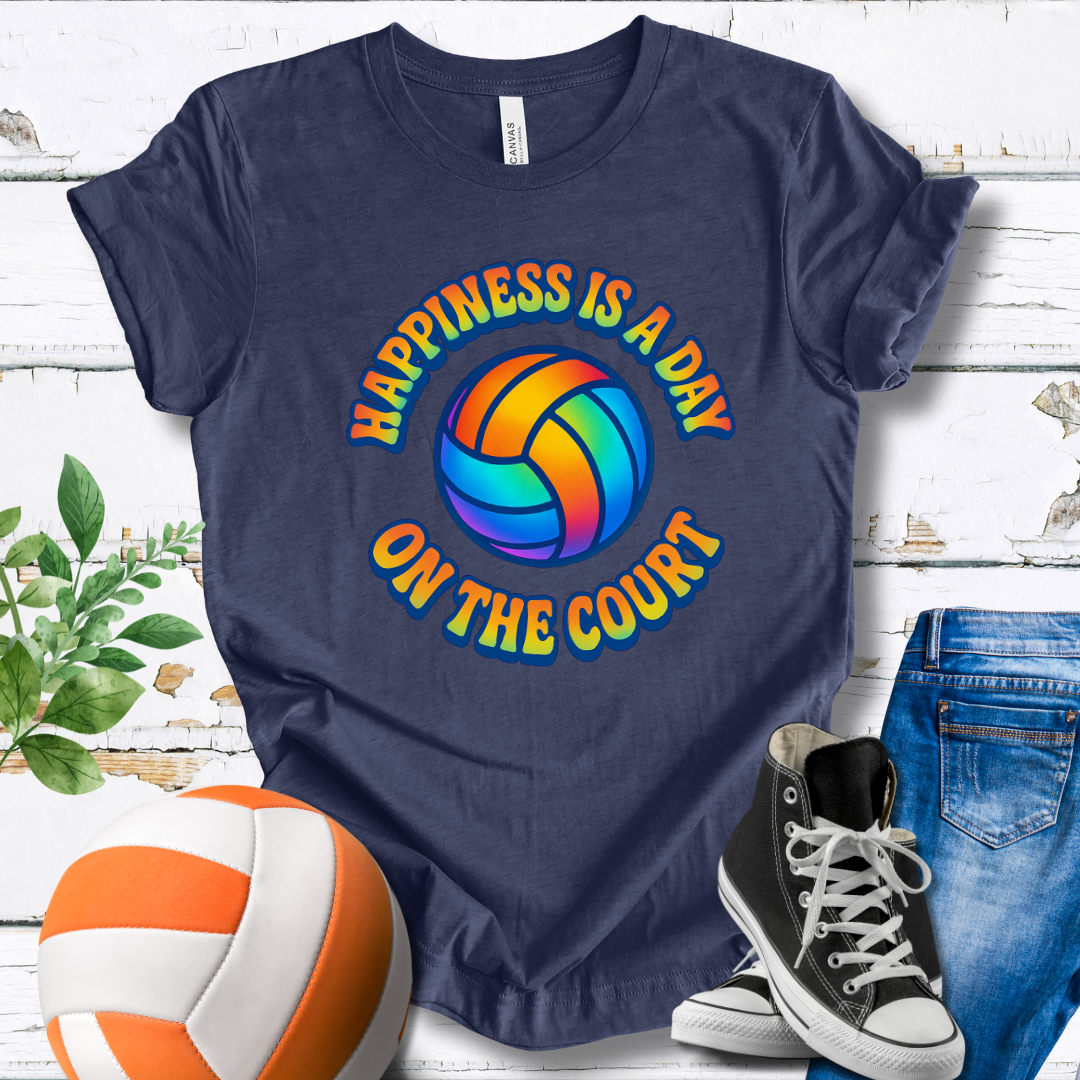 Happiness Is A Day On The Court T-shirt