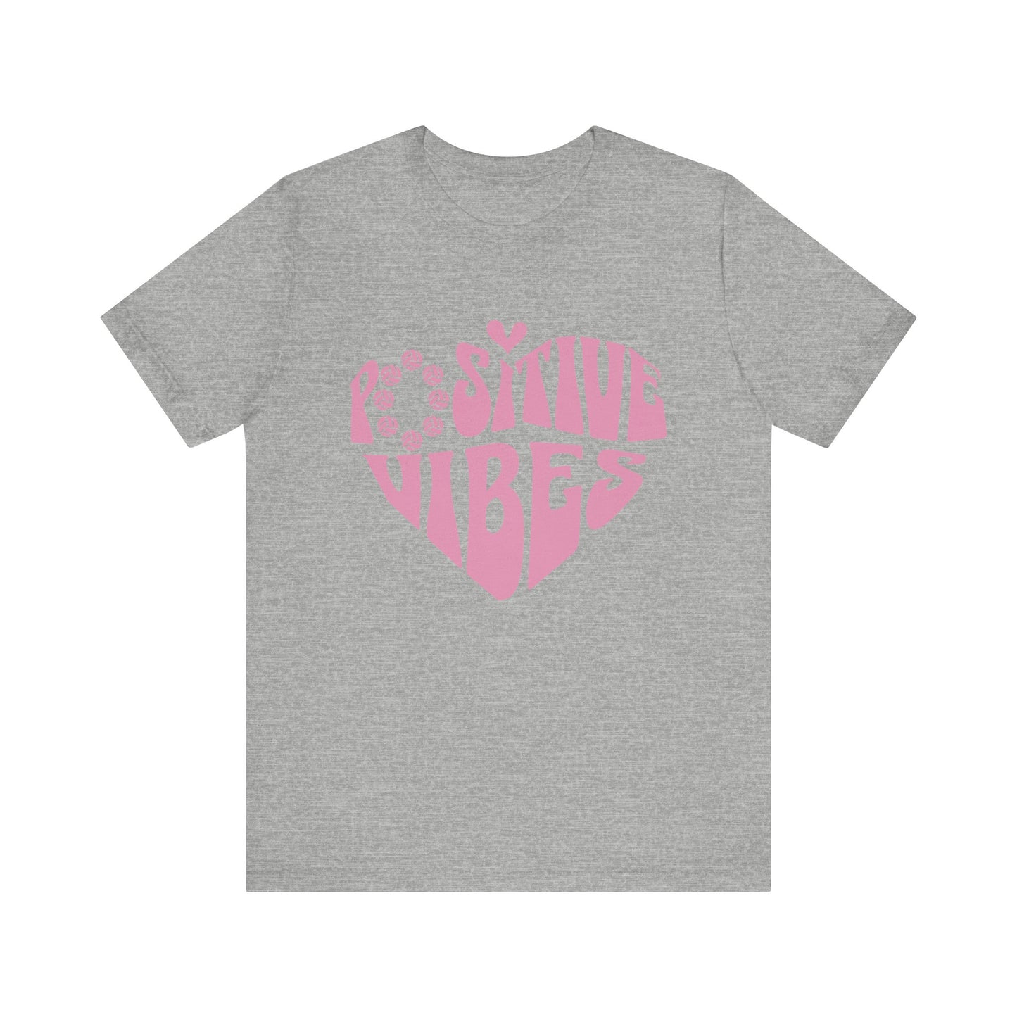 Volleyball Vibes Pink Heart T-shirt